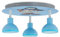Lindby Deckenlampe Roxas dimmbar in Blau aus Metall (3 flammig, GU10) - Kinder Deckenleuchte Lampe Kinderzimmerleuchte