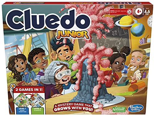 Hasbro Gaming Cluedo Junior Board Game Age 4+, Reimagined Classic for 2-6 Players, Detective Games for Boys and Girls, 2 in 1 with 2-sided Gameboard, Fun Toy