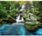 murando Fototapete Premium-Vlies Buddha 100x70cm Foto Tapete Schlafzimmer Wohnzimmer Vliestapete XXL Wandtapete Motivtapeten Bildtapete 3d Effekt Wand Dekoration Flur Natur Landschaft Wasserfall Wald