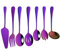 Couverts Ensembles Service De Table Cuillère À Soupe Passoire Cuillère De Service Fourchette À Salade Spatule À Gâteau 7 Pièces Violet
