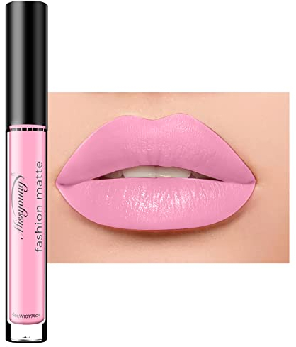 Matte Liquid Lipstick, Long Lasting Waterproof Lipstick, Lip Color Makeup, Smudge Proof Dark Red Lip Stain, Non-Stick Cup Lipgloss for Women