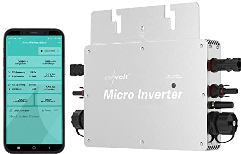 revolt Inverter Solar: WLAN-Mikroinverter für Solarmodule, 600 W, App, Versandrückläufer (Solar-Wechselrichter MPPT, Micro-Wechselrichter WLAN, iPad)