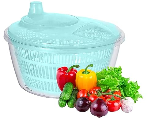 pologmase Essoreuse À Salade Petite Taille - Petite Essoreuse À Salade - Essoreuse À Salade De Légume - Grande Essoreuse À Fruits - Manuelles Essoreuses À Salade De Cuisine avec Passoire Et Bol