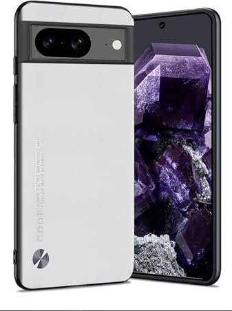 Puxssul für Google Pixel 8 Hülle, weiche TPU Kunstleder Hülle,Extrem leichte Ultraleichte Kameraschutz Lederhülle für Google Pixel 8 (Weiß)