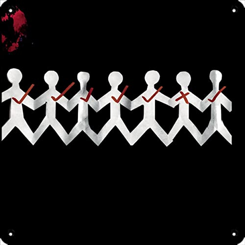 Muecddoa Three Days Grace (One X) Albumcover-Poster – Vintage-Musik-Metallschild, lustiges Männerhöhlen-Dekor, Anime-TV-Show-Poster, Kunst für Café, Restaurant, Zuhause, Wand-Metall-Blechschild,