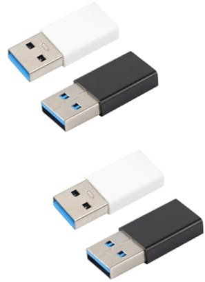 Gatuida 4pcs Usb Type-c Female Adapter Otg Usb-c Converter for Smartphones and Tablets High-speed Data to Abs Material Black White