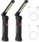 Torcia LED Ricaricabile,Lampada da Lavoro Luminoso,USB Ricaricabile COB Lampade di Ispezione,Lampada portatile con Base Magnetica e Gancio Appeso Per Campeggio Esterno Auto Officina Lampada(2 PEZZI)