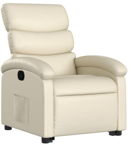 vidaXL Relaxsessel mit Aufstehhilfe Creme Kunstleder