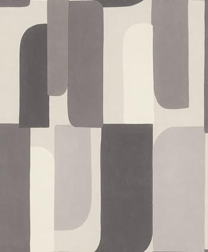 Rasch Tapete 330502 - Vliestapete mit Geo-Muster in Grau aus der Kollektion Paraiso - 10,05m x 0,53m (LxB)