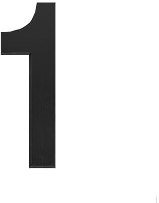 CCUUHJ 3 inch Stainless Steel House Numbers 3D 0-9 Waterproof Numbers for Outside Self Adhesive Number for Door, Garbage Bins, Address Number (Black)