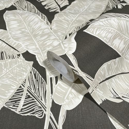 marburg Tapete Braun Beige Floral Blätter Modern Natur für Wohnzimmer Schlafzimmer Küche MADE IN GERMANY 10,05 x 0,53m