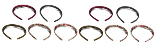 FRCOLOR 10 Pz Donne Cerchietti Dentali Fasce Per Le Donne Spray Permanente Fasce Per Le Donne Sportive Denti Di Squalo Denti Denti Di Squalo Mollina Forcella Dentata