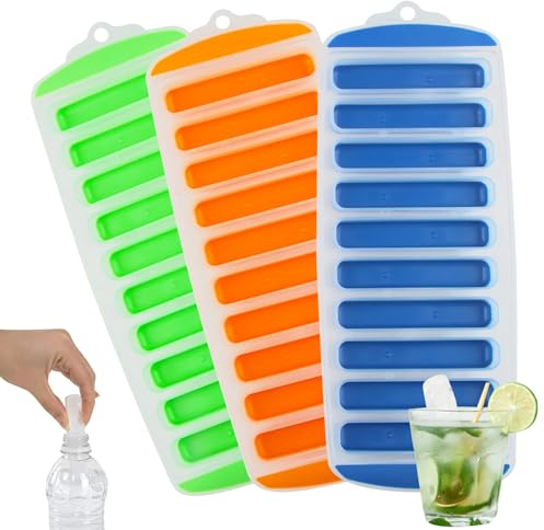 3 Pièces Bac à Glaçons pour Bouteille, Hillylolly Moule à Glacons Bouteille, Glacons Moule Bouteille, Moule Glacon Silicone Bouteille pour Sportifs et Les Bouteilles D'eau