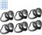 DARUITE Herzförmige leere Metallbox mit elegantem Design, Blechdose mit transparenten Deckel, Geschenkbox zum Geburtstag, ideal zum Aufbewahren von Kerzen, Schwarz, 6er-Set