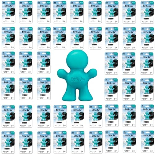 Little Joe 48 Master Pack NewCar Türkis Lufterfrischer fürs Auto zur Montage an jedem Lüftungsgitter +/-45 Tage Frische im Auto, Haushalt, Büro, Küchen- oder Kleiderschrank, Schubladen etc.