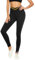 Leggings mit überkreuzter Taille für Damen, Bauchkontrolle, Workout, Laufen, nicht durchsichtig, Fitnessstudio, athletische Yogahose