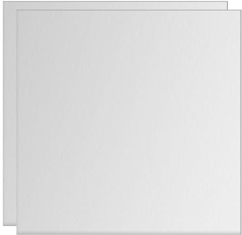 sourcing map Hoja de aluminio, 2 placas cuadradas de aluminio 6061 de 300 mm x 300 mm x 4 mm de grosor para uso industrial, tono plateado