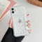 DEFBSC Case for iPhone 11, Transparent Back Card Holder Case, Floral Flower Pattern Print Design for Women Girl Soft Clear TPU Shockproof Protective Phone Case - Sketch Flower