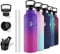 Grsta Gourde Isotherme, 750 ml Gourde, Gourde Paille, Anti Fuite, Gourde sans Bpa, Double Isolation, Bouteille Isotherme, Facile à Transporter, Bouteille d'eau pour Bureau, Voyage, Camping, Yoga