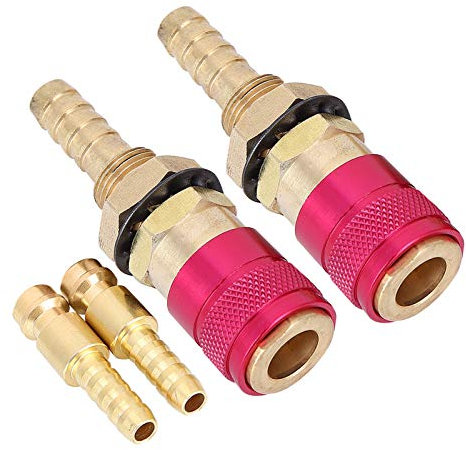 Raccords à Connexion Rapide à l'argon, Connecteur de Tuyau, Connecteur de Raccord de Torche de Soudage TIG Raccord de Connecteur Rapide 2 Pièces Adaptateur de Gaz, Gaz de Soudage Adaptateur
