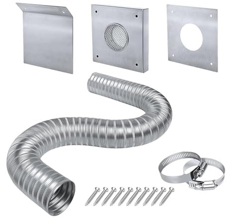 Kioriur Lüftungsrohr für Pelletofen, Kaltluft-Kit für den Außenbereich, Zubehör für Kamine und Öfen, hitzebeständiges Design, Lufteinlass-Set, Werkzeugsets für