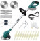 Desbrozadora Bateria 3 En 1, Desbrozadora Electrica para Baterías Makita - Incluye 4 Cabezales Intercambiables, Telescópico, Giro Ajustable 90°, Ideal para Césped y Arbustos (Sin Batería)
