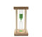 Amosfun Mini Sanduhr Timer Quadratische Sanduhr aus Holz mit Grünem Sand für Kochen Spiele Dekoration Perfektes für Junge Mädchen