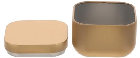 LAPYAPPE Kleine Quadratische Metallbox mit Deckel Luftdichte Teedose für Lose Teeblätter Gewürze und Kaffee Praktische und Tragbare Aufbewahrungslösung für Küche und Pantry
