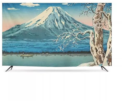 XMYAN Cubierta De TV, 32-86 Pulgadas Patrón De Pintura Cubierta De Televisión Arte De Tela Protector De Pantalla De TV A Prueba De Polvo Montado En La Pared, Dormit(Color:color2,Size:85/86in)