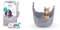 Litter Genie Poubelle à litière Easy Roll sans odeurs pour Le Bien être du Chat avec 1 recharges - 6 Mois pour Un Chat et bac à litière Gris