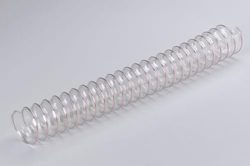 Tubo in PU a base estere, VULCANO ZR,rinforzato con spirale in acciaio ramato, IPL, Ø 100 mm, metri 5, per falegnameria e industria del legno.