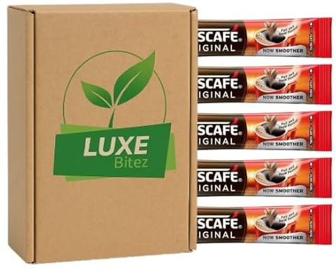 Original Individual One Cup Instant Coffee Sachets Sticks 1.2g (Pack of 100) | Compatible For Nescafe By Luxe Bitez