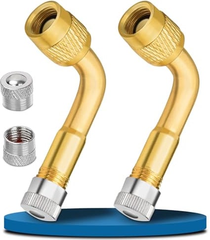 2 Pièces 90 Degrés Rallonge Valve Pneu, Universelles 36 mm Adaptateur Valve