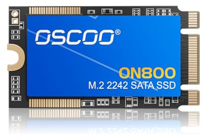 OSCOO SSD SATA M.2 2242 de 1 To, jusqu'à 550 Mo/s en lecture et 500 Mo/s en écriture, SSD interne 6 Gbit/s pour ordinateurs portables, mini PC -Intel NUC, Zotac Zbox, ordinateurs de bureau et stations