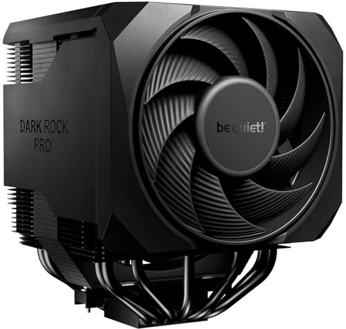 be quiet! Dark Rock Pro 6 Refrigerador Por Aire, Rendimiento De Refrigeración De La CPU Extremadamente Alto, Modo Silencioso Semipasivo, 2 Ventiladores Silent Wings PWM Prácticamente Inaudibles