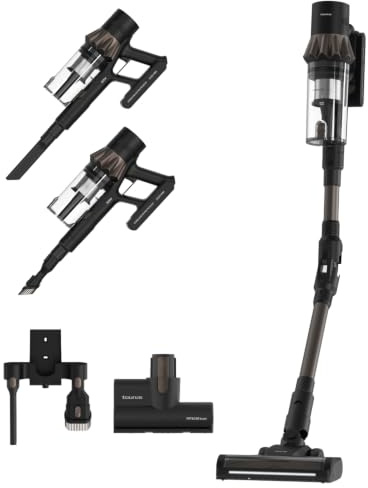 Taurus – Aspirador Escoba sin Cable, 220AW, Auto 90 min, HairFree, Luz LED