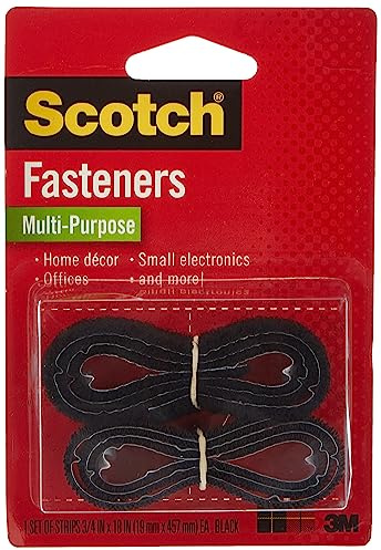 Scotch Multi-Purpose Fasteners, Black, 3/4 x 18 Inch, (RF7011) by Scotch