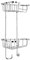 Croydex Stainless Steel Corner Shower Caddy - Durable Steel Bathroom Shelves with Chrome Finish for Modern Bathrooms, 2-Tier Shower Corner Shelves with Hooks, Easy Installation, 5kg Load Capacity