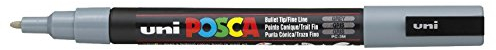 Uni Posca Marker PC-3M Paint Glass Pen Fine Bullet Tip 1.3mm Grey