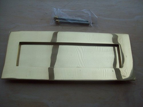 IRONMONGERY WORLD® 10 x 4 Heavy Sprung Polished Brass Large Letter Box Postal Plate Victorian