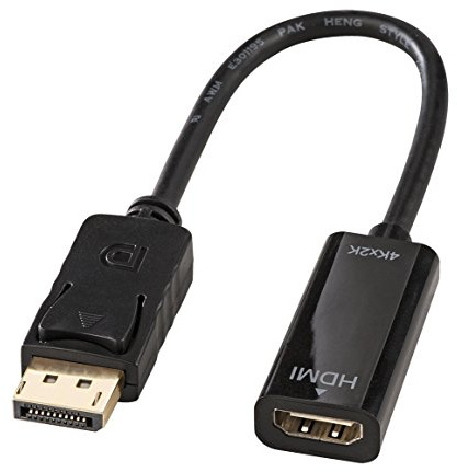 Lindy 41718 DisplayPort auf HDMI 4K Adapterkabel (passiv) schwarz, DisplayPort to HDMI