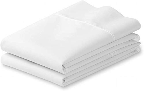 Pacific Bettwäsche weiß Standard Größe Kopfkissen, 180 Fadenzahl 2er Pack, Polyester-Mischgewebe, weiß, Queen