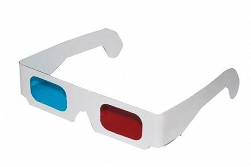 HUKITECH - SET - 10 STÜCK - 3D Brille - Rot-Zyan - Anaglyphenbrille) - Pappe - Multimediale 3D-Erlebnisse!