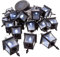 Nexos Trading 24 LED Solar Lichterkette 24 Laternen 3,5 cm Pavillonbeleuchtung Solar-Lichterkette 6,45 m Kabel transparent Akku aufladbar Gartenbeleuchtung