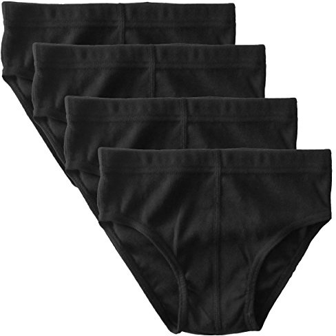 HERMKO 2850 4er Pack Jungen Slip einfarbig aus 100% Bio-Baumwolle mit Dehnbund