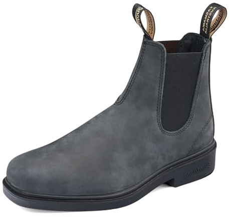 BLUNDSTONE Chisel Toe 1308, Unisex Adults’ Chelsea Boots Chelsea Boots, Grey (Rustic Black Rustic Black), 11 UK (46 EU)
