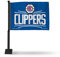 NBA Auto Flagge mit schwarz Pole (Logo Farbe), blau