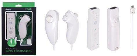 Télécommande + Nunchak pour Nintendo Wii - blanc