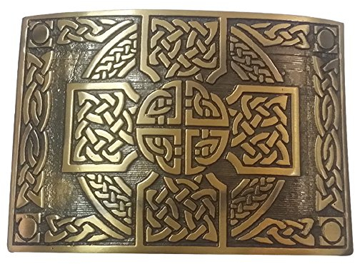 Highland Kilt Herren Keltisches Kreuz Knotenmuster Kilt Gürtel Schnalle Antike Ausführung/Hochland Schottenrock Gürtelschnallen/Schottisch Schottenrock Gürtelschnallen
