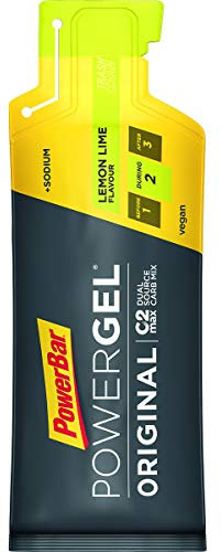 PowerBar® POWERGEL ORIGINAL Gel Konzentriertes Kohlenhydratgel für Sportler mit Natrium. (CH: Ergänzungsnahrung.) -Zitronen Geschmack. Nahrungsergänzungsmittel, Keine Farbe, one Size
